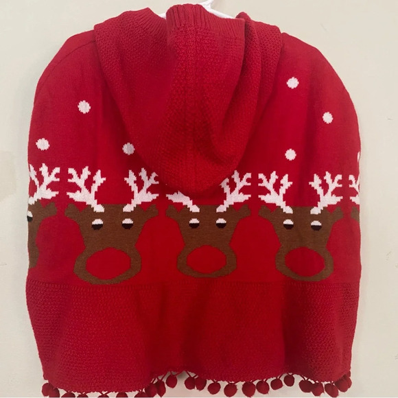 NWT Sophie & Sam Hooded Rudolph Poncho - Picture 4 of 8